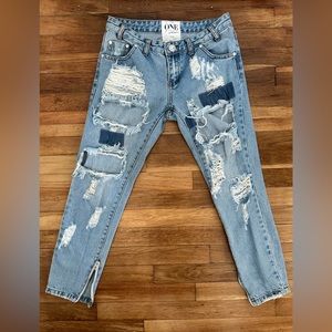 One Teaspoon Trashed Free Birds Jeans